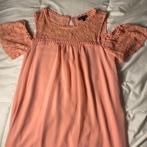 Women’s Peach Cold Shoulder Dress